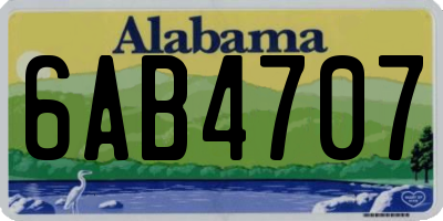 AL license plate 6AB4707