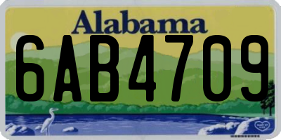 AL license plate 6AB4709
