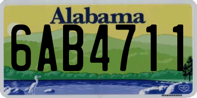 AL license plate 6AB4711