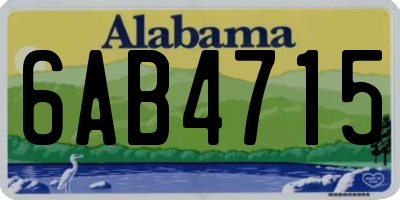 AL license plate 6AB4715