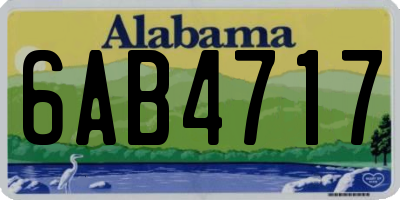 AL license plate 6AB4717