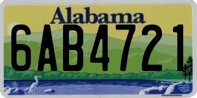 AL license plate 6AB4721