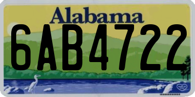 AL license plate 6AB4722