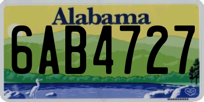 AL license plate 6AB4727