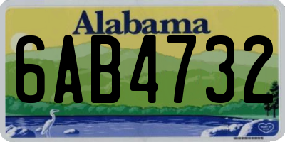 AL license plate 6AB4732