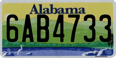 AL license plate 6AB4733