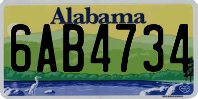 AL license plate 6AB4734