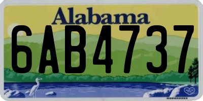 AL license plate 6AB4737