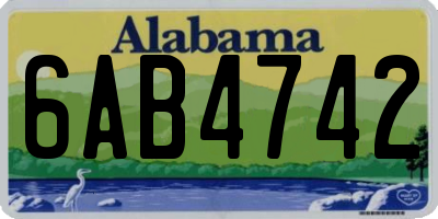 AL license plate 6AB4742
