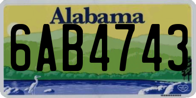 AL license plate 6AB4743