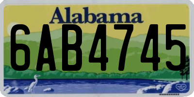 AL license plate 6AB4745