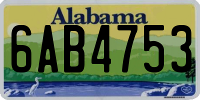 AL license plate 6AB4753