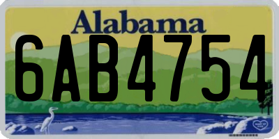 AL license plate 6AB4754