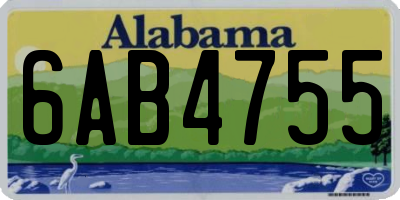 AL license plate 6AB4755