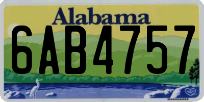 AL license plate 6AB4757