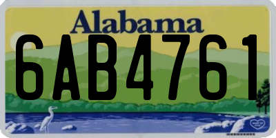 AL license plate 6AB4761