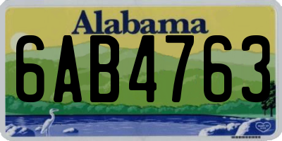 AL license plate 6AB4763