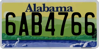 AL license plate 6AB4766