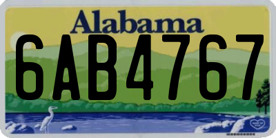 AL license plate 6AB4767