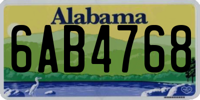 AL license plate 6AB4768
