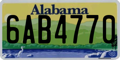 AL license plate 6AB4770