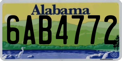 AL license plate 6AB4772