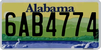 AL license plate 6AB4774