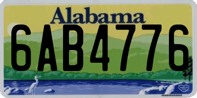 AL license plate 6AB4776