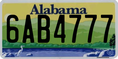 AL license plate 6AB4777