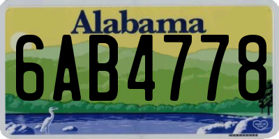 AL license plate 6AB4778