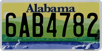 AL license plate 6AB4782