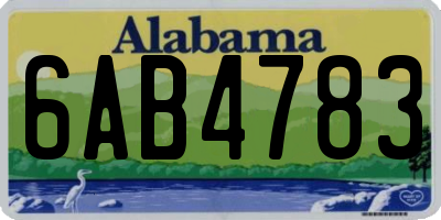 AL license plate 6AB4783
