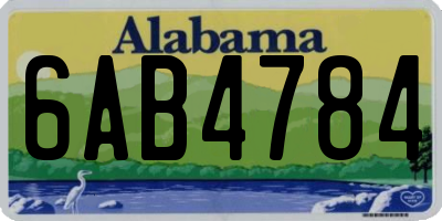 AL license plate 6AB4784