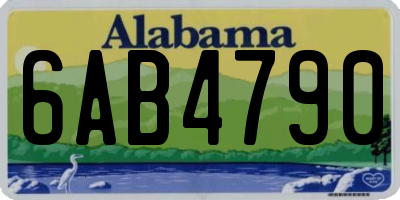AL license plate 6AB4790