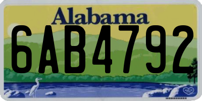 AL license plate 6AB4792