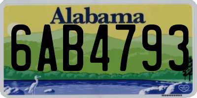 AL license plate 6AB4793