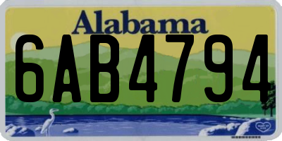 AL license plate 6AB4794
