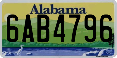 AL license plate 6AB4796