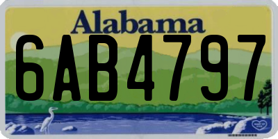 AL license plate 6AB4797