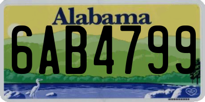 AL license plate 6AB4799