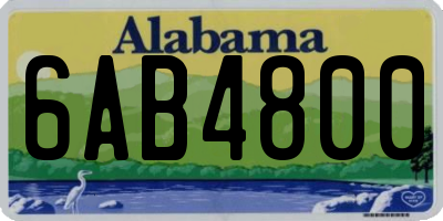 AL license plate 6AB4800