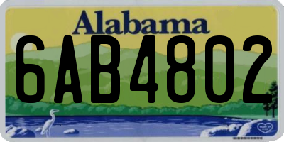 AL license plate 6AB4802
