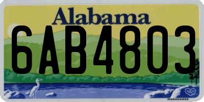 AL license plate 6AB4803