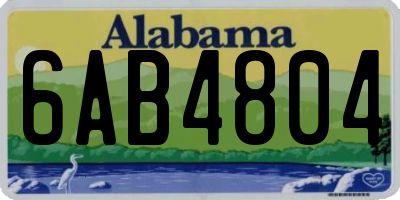 AL license plate 6AB4804