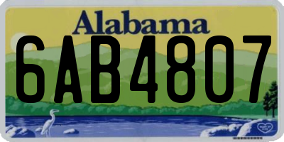 AL license plate 6AB4807