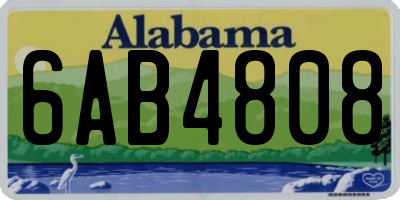 AL license plate 6AB4808