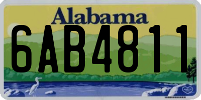 AL license plate 6AB4811
