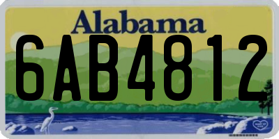 AL license plate 6AB4812