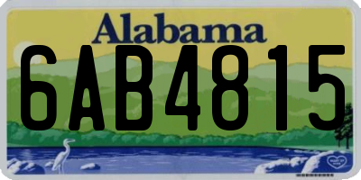 AL license plate 6AB4815