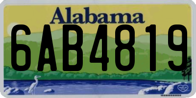 AL license plate 6AB4819